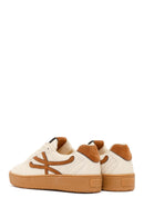 Kadın Bej Bağcıklı Kalın Tabanlı Sneaker | Derimod Kadın Bej Bağcıklı Kalın Tabanlı Sneaker | Derimod