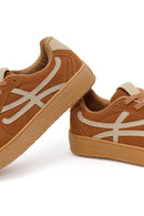 Kadın Taba Bağcıklı Kalın Tabanlı Sneaker | Derimod Kadın Taba Bağcıklı Kalın Tabanlı Sneaker | Derimod