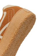 Kadın Taba Bağcıklı Kalın Tabanlı Sneaker | Derimod Kadın Taba Bağcıklı Kalın Tabanlı Sneaker | Derimod