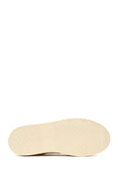 Woman Beige Thick-Soled Lace-Up Sneakers | Derimod Woman Beige Thick-Soled Lace-Up Sneakers | Derimod