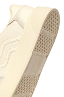 Woman Beige Thick-Soled Lace-Up Sneakers | Derimod Woman Beige Thick-Soled Lace-Up Sneakers | Derimod