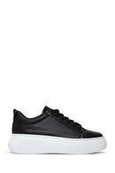 Kadın Siyah Bağcıklı Kalın Tabanlı Sneaker | Derimod Kadın Siyah Bağcıklı Kalın Tabanlı Sneaker | Derimod