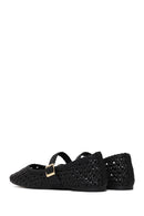 Woman Black Buckled Braided Ballerine flats | Derimod Woman Black Buckled Braided Ballerine flats | Derimod