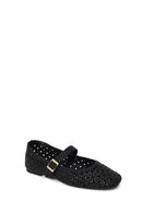 Woman Black Buckled Braided Ballerine flats | Derimod Woman Black Buckled Braided Ballerine flats | Derimod