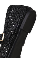 Woman Black Buckled Braided Ballerine flats | Derimod Woman Black Buckled Braided Ballerine flats | Derimod
