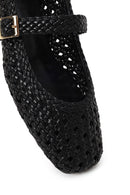 Woman Black Buckled Braided Ballerine flats | Derimod Woman Black Buckled Braided Ballerine flats | Derimod