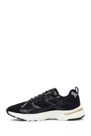 Kadın Siyah Bağcıklı Kalın Tabanlı Sneaker | Derimod Kadın Siyah Bağcıklı Kalın Tabanlı Sneaker | Derimod