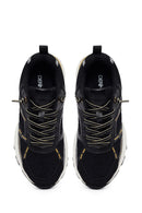 Kadın Siyah Bağcıklı Kalın Tabanlı Sneaker | Derimod Kadın Siyah Bağcıklı Kalın Tabanlı Sneaker | Derimod