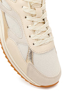 Women's Beige Lace-Up Sneakers | Derimod Women's Beige Lace-Up Sneakers | Derimod