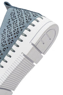 Kadın Mavi Desenli Kumaş Comfort Ayakkabı | Derimod Kadın Mavi Desenli Kumaş Comfort Ayakkabı | Derimod