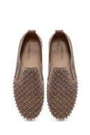 Women's Mink Pattern Fabric Comfort Shoes | Derimod Women's Mink Pattern Fabric Comfort Shoes | Derimod