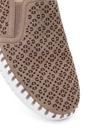 Women's Mink Pattern Fabric Comfort Shoes | Derimod Women's Mink Pattern Fabric Comfort Shoes | Derimod