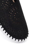 Kadın Siyah Kumaş Comfort Ayakkabı | Derimod Kadın Siyah Kumaş Comfort Ayakkabı | Derimod