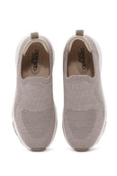 Derimod Zero Women's Beige Thick-Soled Fabric Sneakers | Derimod Derimod Zero Women's Beige Thick-Soled Fabric Sneakers | Derimod