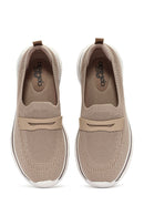 Derimod Zero Kadın Bej Kumaş Loafer | Derimod Derimod Zero Kadın Bej Kumaş Loafer | Derimod