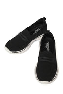 Derimod Zero Women's Black Fabric Loafers | Derimod Derimod Zero Women's Black Fabric Loafers | Derimod