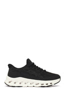 Woman Black Lace-Up Thick-Soled Sneakers | Derimod Woman Black Lace-Up Thick-Soled Sneakers | Derimod