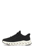 Woman Black Lace-Up Thick-Soled Sneakers | Derimod Woman Black Lace-Up Thick-Soled Sneakers | Derimod