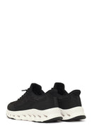 Woman Black Lace-Up Thick-Soled Sneakers | Derimod Woman Black Lace-Up Thick-Soled Sneakers | Derimod