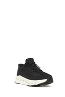 Woman Black Lace-Up Thick-Soled Sneakers | Derimod Woman Black Lace-Up Thick-Soled Sneakers | Derimod