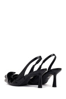 Kadın Siyah Arkası Açık İnce Topuklu Ayakkabı | Derimod Kadın Siyah Arkası Açık İnce Topuklu Ayakkabı | Derimod