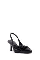 Kadın Siyah Arkası Açık İnce Topuklu Ayakkabı | Derimod Kadın Siyah Arkası Açık İnce Topuklu Ayakkabı | Derimod
