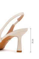 Kadın Krem Arkası Açık İnce Topuklu Ayakkabı | Derimod Kadın Krem Arkası Açık İnce Topuklu Ayakkabı | Derimod