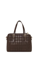 Kadın Kahverengi Uzun Askılı Baskılı Kol Çantası | Derimod Kadın Kahverengi Uzun Askılı Baskılı Kol Çantası | Derimod