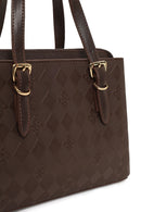 Kadın Kahverengi Uzun Askılı Baskılı Kol Çantası | Derimod Kadın Kahverengi Uzun Askılı Baskılı Kol Çantası | Derimod