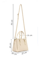 Kadın Krem Uzun Askılı Baskılı Kol Çantası | Derimod Kadın Krem Uzun Askılı Baskılı Kol Çantası | Derimod