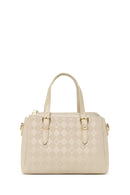 Kadın Krem Uzun Askılı Baskılı Kol Çantası | Derimod Kadın Krem Uzun Askılı Baskılı Kol Çantası | Derimod