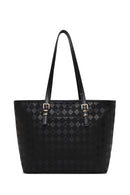Woman Black Printed Shoulder Bag | Derimod Woman Black Printed Shoulder Bag | Derimod