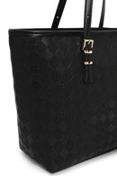 Woman Black Printed Shoulder Bag | Derimod Woman Black Printed Shoulder Bag | Derimod