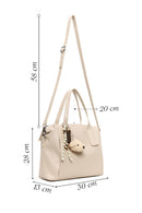 Kadın Krem Uzun Askılı Aksesuarlı Kol Çantası | Derimod Kadın Krem Uzun Askılı Aksesuarlı Kol Çantası | Derimod