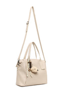 Kadın Krem Uzun Askılı Aksesuarlı Kol Çantası | Derimod Kadın Krem Uzun Askılı Aksesuarlı Kol Çantası | Derimod