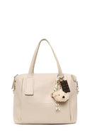 Woman Cream Long-Strap Accessory Shoulder Bag | Derimod Woman Cream Long-Strap Accessory Shoulder Bag | Derimod