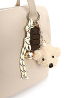 Kadın Krem Uzun Askılı Aksesuarlı Kol Çantası | Derimod Kadın Krem Uzun Askılı Aksesuarlı Kol Çantası | Derimod