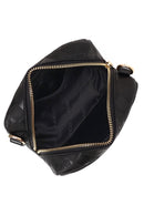 Kadın Siyah Uzun Askılı Baskılı Mini Çapraz Çanta | Derimod Kadın Siyah Uzun Askılı Baskılı Mini Çapraz Çanta | Derimod