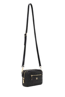 Kadın Siyah Uzun Askılı Baskılı Mini Çapraz Çanta | Derimod Kadın Siyah Uzun Askılı Baskılı Mini Çapraz Çanta | Derimod