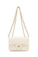 Kadın Krem Zincir Askılı Mini Kapitone Çapraz Çanta | Derimod Kadın Krem Zincir Askılı Mini Kapitone Çapraz Çanta | Derimod