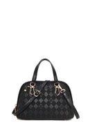 Kadın Siyah Uzun Askılı Baskılı Kol Çantası | Derimod Kadın Siyah Uzun Askılı Baskılı Kol Çantası | Derimod