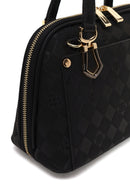 Kadın Siyah Uzun Askılı Baskılı Kol Çantası | Derimod Kadın Siyah Uzun Askılı Baskılı Kol Çantası | Derimod