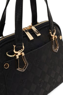 Kadın Siyah Uzun Askılı Baskılı Kol Çantası | Derimod Kadın Siyah Uzun Askılı Baskılı Kol Çantası | Derimod