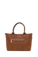 Woman Tan Long-Strap Nubuck Shoulder Bag | Derimod Woman Tan Long-Strap Nubuck Shoulder Bag | Derimod
