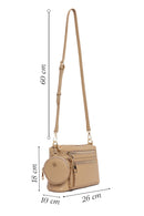 Woman Beige Long-Strap Crossbody Bag | Derimod Woman Beige Long-Strap Crossbody Bag | Derimod