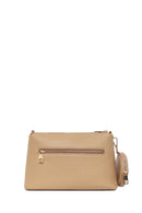 Woman Beige Long-Strap Crossbody Bag | Derimod Woman Beige Long-Strap Crossbody Bag | Derimod