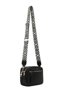 Kadın Siyah Desenli Çapraz Çanta | Derimod Kadın Siyah Desenli Çapraz Çanta | Derimod