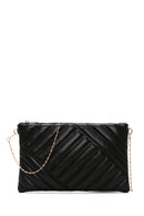 Women's Black Long Chain Strap Quilted Clutch Bag | Derimod Women's Black Long Chain Strap Quilted Clutch Bag | Derimod