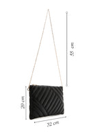 Women's Black Long Chain Strap Quilted Clutch Bag | Derimod Women's Black Long Chain Strap Quilted Clutch Bag | Derimod