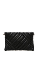 Women's Black Long Chain Strap Quilted Clutch Bag | Derimod Women's Black Long Chain Strap Quilted Clutch Bag | Derimod